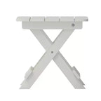 Tavolino laterale pieghevole per esterni Flash Furniture Halifax, tavolino laterale Adirondack portatile in HDPE per tutte le stagioni