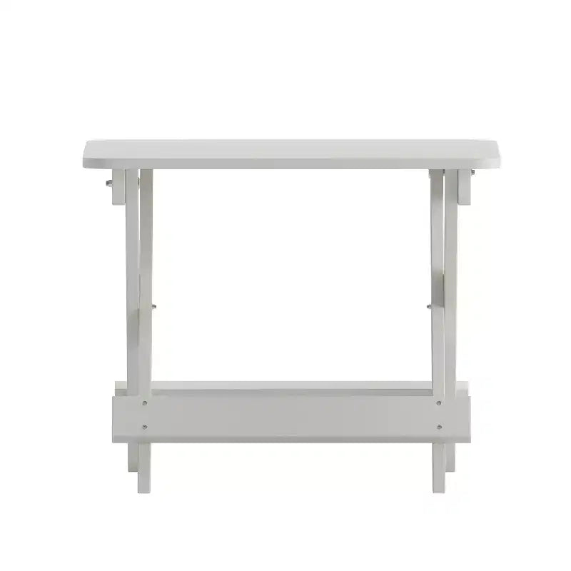 Tavolino laterale pieghevole per esterni Flash Furniture Halifax, tavolino laterale Adirondack portatile in HDPE per tutte le stagioni