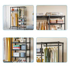 VIPEK R4 Rolling Garment Rack Heavy Duty Clothes Rack with Double Rods and Lockable Wheels