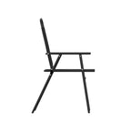 Flash Furniture Set of 4 Mystic Folding Patio Sling Chairs, Outdoor Textilene Lawn Chairs with Armrests
