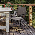 Flash Furniture Set of 4 Mystic Folding Patio Sling Chairs, Outdoor Textilene Lawn Chairs with Armrests