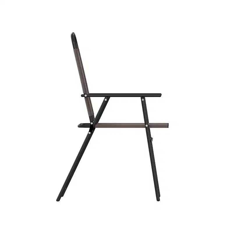 Flash Furniture Set of 4 Mystic Folding Patio Sling Chairs, Outdoor Textilene Lawn Chairs with Armrests