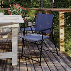 Flash Furniture Set of 4 Mystic Folding Patio Sling Chairs, Outdoor Textilene Lawn Chairs with Armrests