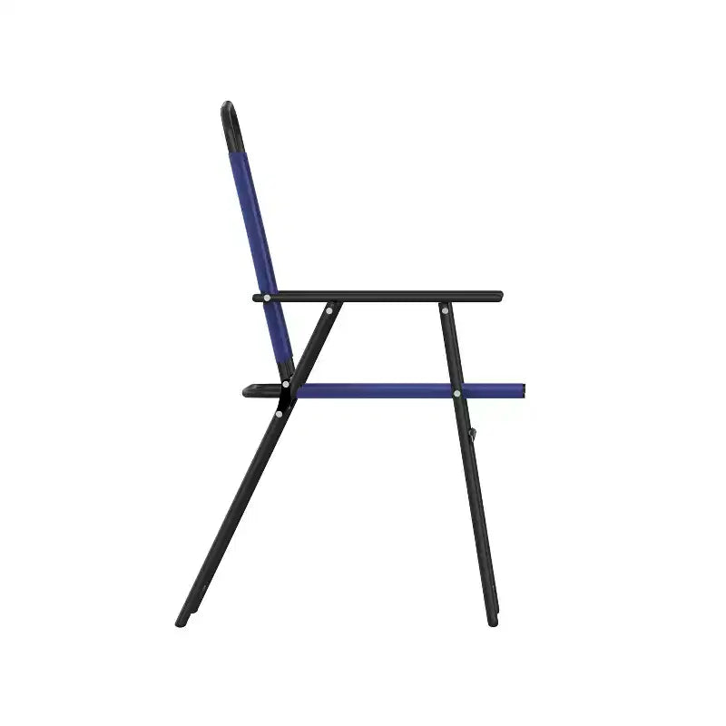 Flash Furniture Set of 4 Mystic Folding Patio Sling Chairs, Outdoor Textilene Lawn Chairs with Armrests
