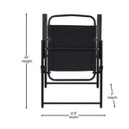 Flash Furniture Set of 4 Mystic Folding Patio Sling Chairs, Outdoor Textilene Lawn Chairs with Armrests