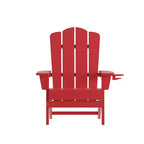 Flash Furniture Newport Sedia Adirondack con portabicchieri, sedia Adirondack in HDPE resistente alle intemperie