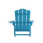 Flash Furniture Newport Sedia Adirondack con portabicchieri, sedia Adirondack in HDPE resistente alle intemperie