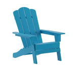 Flash Furniture Newport Sedia Adirondack con portabicchieri, sedia Adirondack in HDPE resistente alle intemperie
