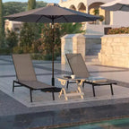 Flash Furniture Brazos Adjustable Chaise Lounge Chair, All-Weather Outdoor Five-Position Recliner