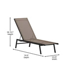 Flash Furniture Brazos Adjustable Chaise Lounge Chair, All-Weather Outdoor Five-Position Recliner