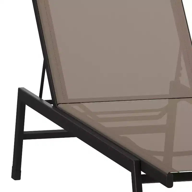 Flash Furniture Brazos Adjustable Chaise Lounge Chair, All-Weather Outdoor Five-Position Recliner