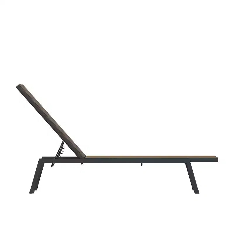 Flash Furniture Brazos Adjustable Chaise Lounge Chair, All-Weather Outdoor Five-Position Recliner