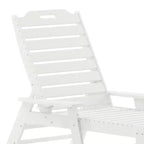 Flash Furniture Monterey Set of 2 Adjustable Adirondack Loungers with Cup Holders- All-Weather Indoor/Outdoor HDPE Lounge Chairs