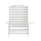 Flash Furniture Monterey Set of 2 Adjustable Adirondack Loungers with Cup Holders- All-Weather Indoor/Outdoor HDPE Lounge Chairs