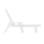Flash Furniture Monterey Set of 2 Adjustable Adirondack Loungers with Cup Holders- All-Weather Indoor/Outdoor HDPE Lounge Chairs