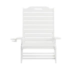 Flash Furniture Monterey Set of 2 Adjustable Adirondack Loungers with Cup Holders- All-Weather Indoor/Outdoor HDPE Lounge Chairs