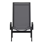 Flash Furniture Brazos Sedia a Sdraio Regolabile con Braccioli, Reclinabile a Cinque Posizioni per Esterni e Tutte le Condizioni Atmosferiche