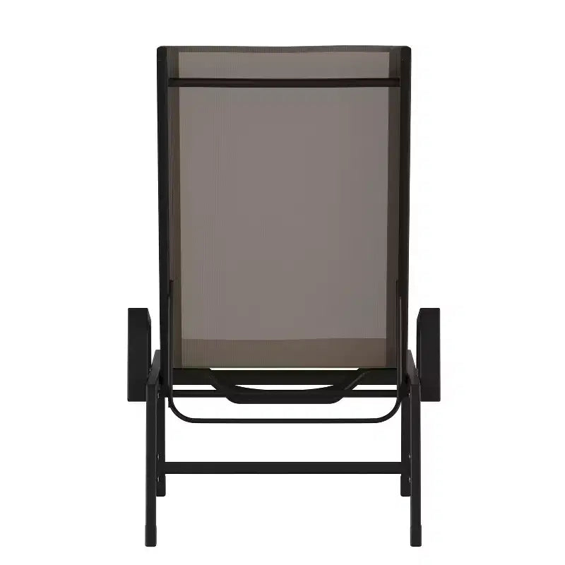 Flash Furniture Brazos Sedia a Sdraio Regolabile con Braccioli, Reclinabile a Cinque Posizioni per Esterni e Tutte le Condizioni Atmosferiche