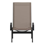 Flash Furniture Brazos Sedia a Sdraio Regolabile con Braccioli, Reclinabile a Cinque Posizioni per Esterni e Tutte le Condizioni Atmosferiche