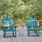 Flash Furniture Manchester Set of 2 Contemporary Rocking Chairs, All-Weather HDPE Indoor/Outdoor Rockers