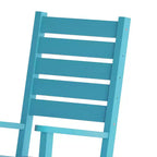 Flash Furniture Manchester Set of 2 Contemporary Rocking Chairs, All-Weather HDPE Indoor/Outdoor Rockers