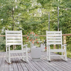Flash Furniture Manchester Set of 2 Contemporary Rocking Chairs, All-Weather HDPE Indoor/Outdoor Rockers