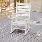 Flash Furniture Manchester Set of 2 Contemporary Rocking Chairs, All-Weather HDPE Indoor/Outdoor Rockers