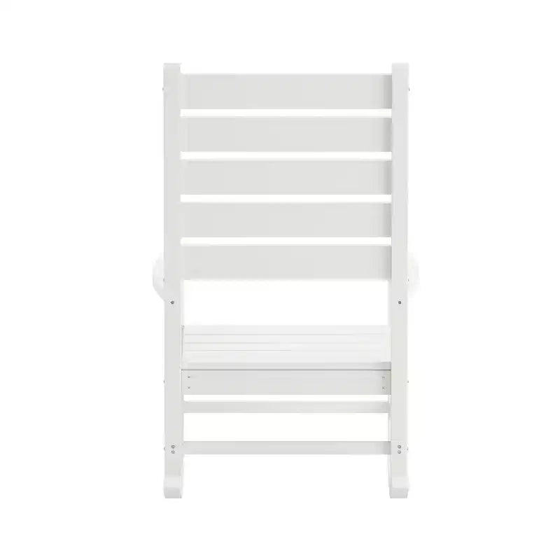 Flash Furniture Manchester Set of 2 Contemporary Rocking Chairs, All-Weather HDPE Indoor/Outdoor Rockers