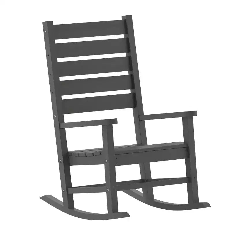 Flash Furniture Manchester, Set di 2 sedie a dondolo contemporanee, in HDPE per tutte le stagioni, per interni/esterni