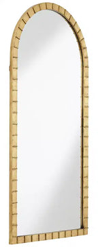 Specchio da parete ad arco Uttermost Portina oro opaco 24 x 48