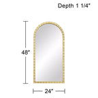 Specchio da parete ad arco Uttermost Portina oro opaco 24 x 48