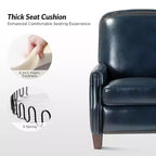 Set of 2 Deborah Modern Wooden Upholstery Modern Genuine Leather Recliner with Nailhead Trim for Living Room and Bedroom| ART OF LIVING DESIGNS