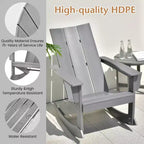 Sedia a dondolo Costway Patio Adirondack, per esterni, in HDPE resistente alle intemperie, capacità 150 kg, colore grigio