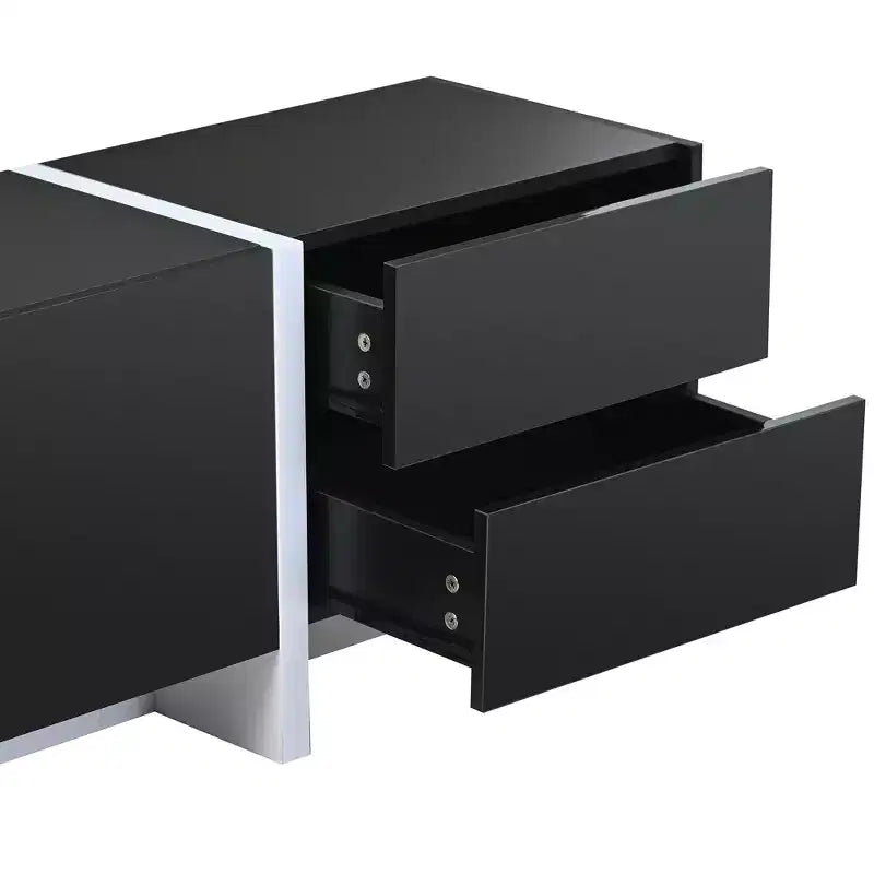 Modern TV Stand for TVs up to 80'' with High Gloss UV Surface-ModernLuxe