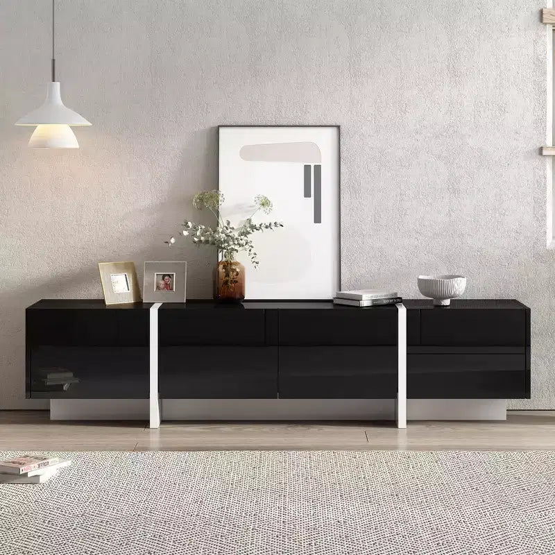 Modern TV Stand for TVs up to 80'' with High Gloss UV Surface-ModernLuxe