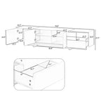Modern TV Stand for TVs up to 80'' with High Gloss UV Surface-ModernLuxe
