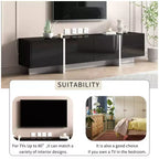 Modern TV Stand for TVs up to 80'' with High Gloss UV Surface-ModernLuxe