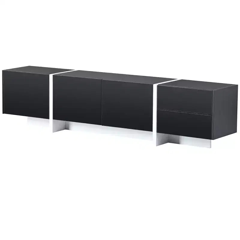 Modern TV Stand for TVs up to 80'' with High Gloss UV Surface-ModernLuxe