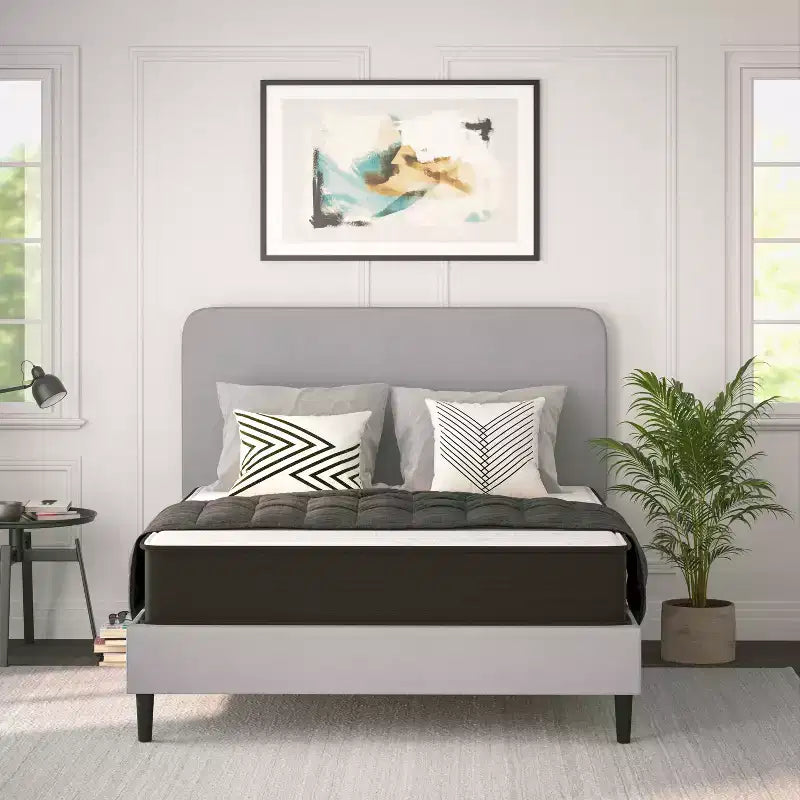 Flash Furniture Dream 10 Inch Hybrid Mattress, High Density Foam and Pocket Spring Mattress in a Box, CertiPur-US Certified Foam