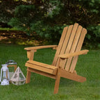 Northlight 36 Natural Stained Classic Folding Wood Adirondack Chair
