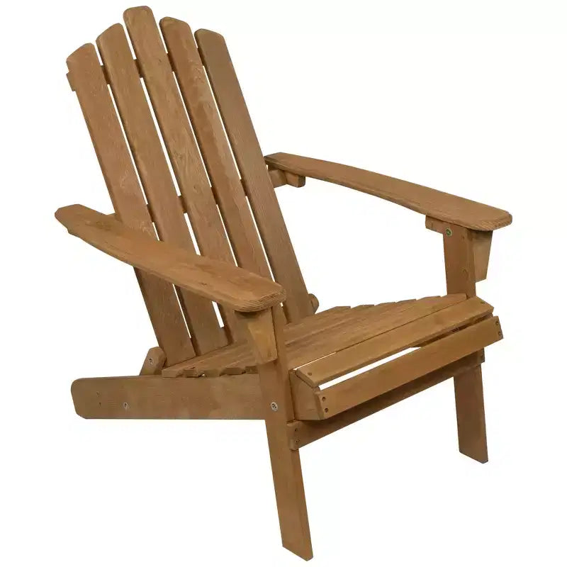 Northlight 36 Natural Stained Classic Folding Wood Adirondack Chair