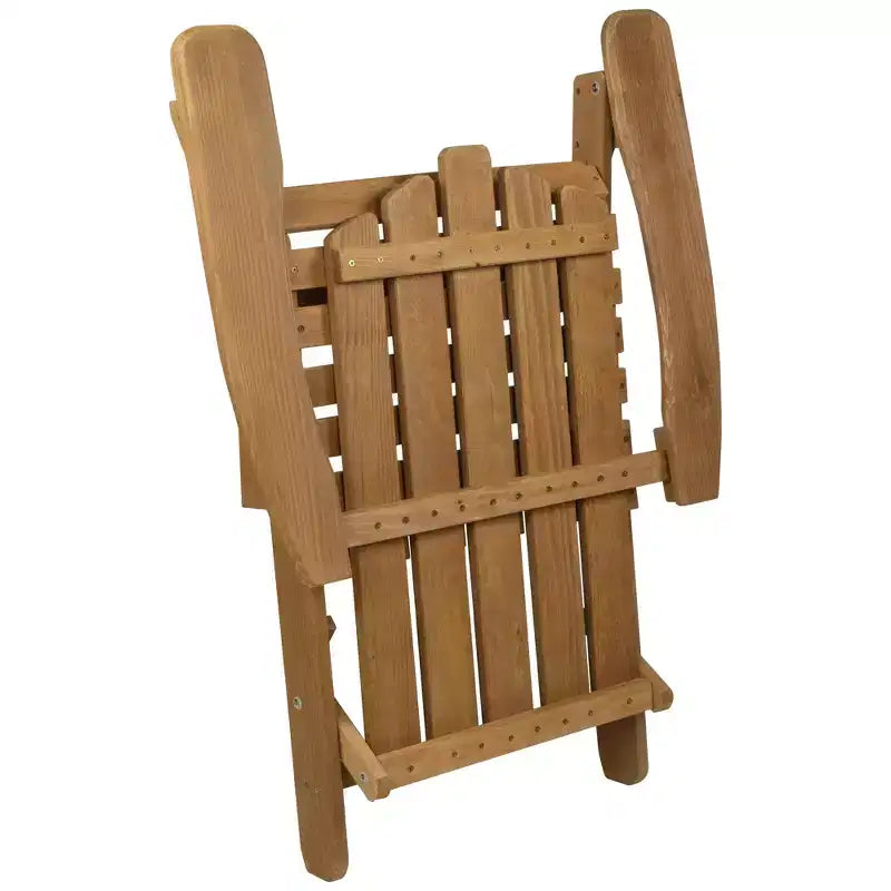 Northlight 36 Natural Stained Classic Folding Wood Adirondack Chair
