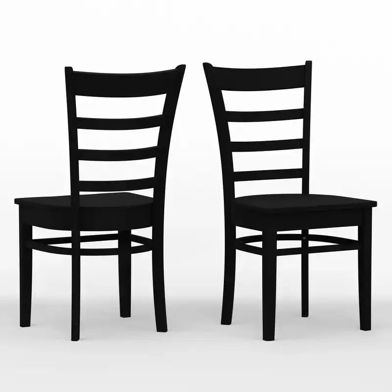 Sedie da pranzo Glenwillow Home con schienale a doghe in legno massello (set da 2)