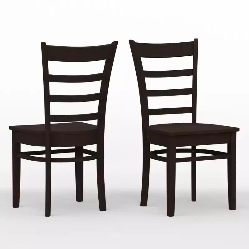 Sedie da pranzo Glenwillow Home con schienale a doghe in legno massello (set da 2)