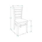 Sedie da pranzo Glenwillow Home con schienale a doghe in legno massello (set da 2)