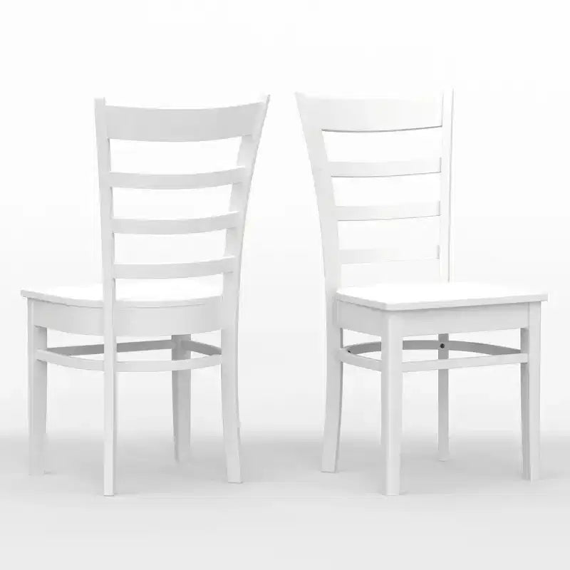 Sedie da pranzo Glenwillow Home con schienale a doghe in legno massello (set da 2)