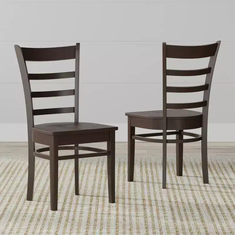 Glenwillow Home Slat Back Solid Wood Dining Chairs (Set of 2)
