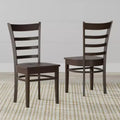 Glenwillow Home Slat Back Solid Wood Dining Chairs (Set of 2)