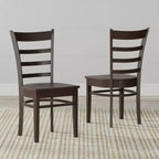 Glenwillow Home Slat Back Solid Wood Dining Chairs (Set of 2)