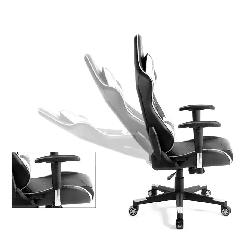 Gaming Office Chair PU Leather with Adjustable Headrest and Lumbar Pillow - GTRACING